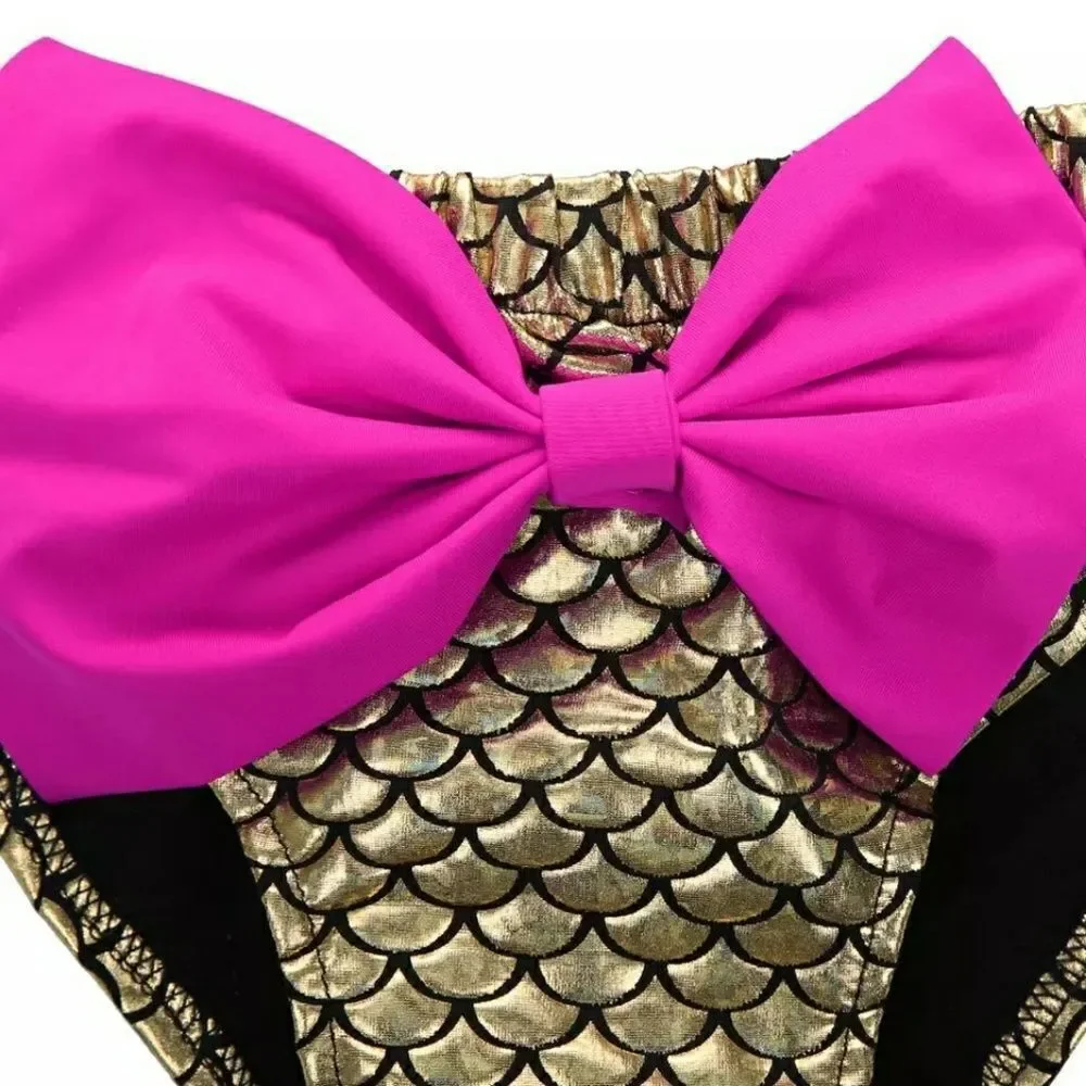 2pc Holographic Mermaid Bathing Suit